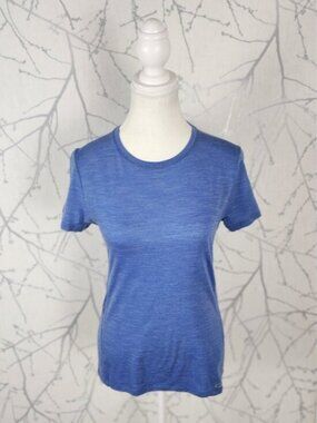 Icebreaker Cool Lite Blue Merino Wool Tencel Short Sleeve Tee